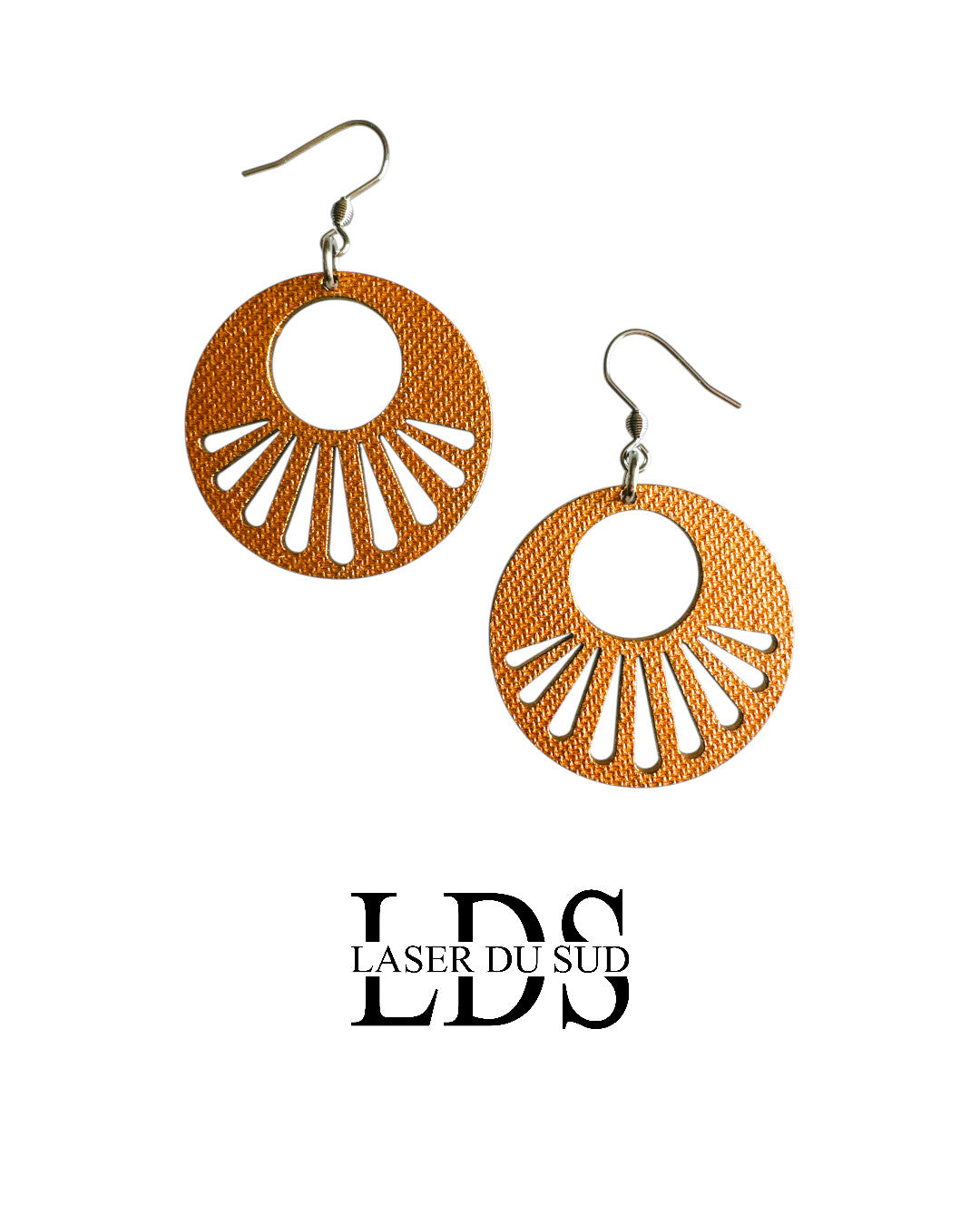 Boucles d'oreilles bois Hélios