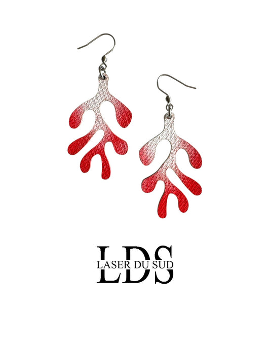 Boucles d'oreilles en bois Coralia