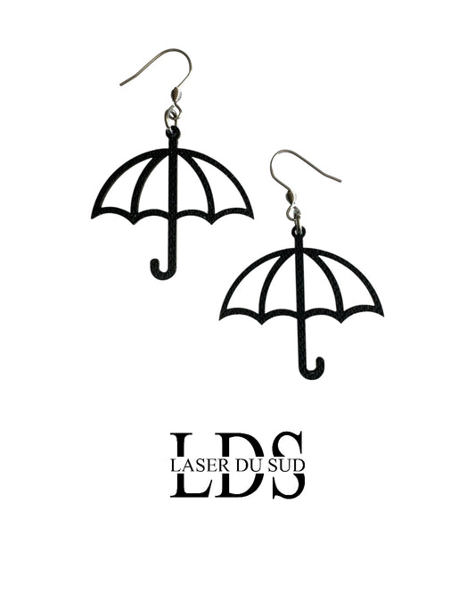 Boucles d'oreilles en bois Umbrella