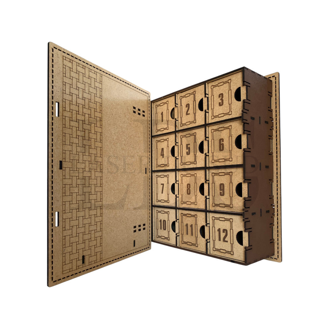 Calendrier de l’Avent en bois – Livre "Mon calendrier de l’Avent du Père Noël"