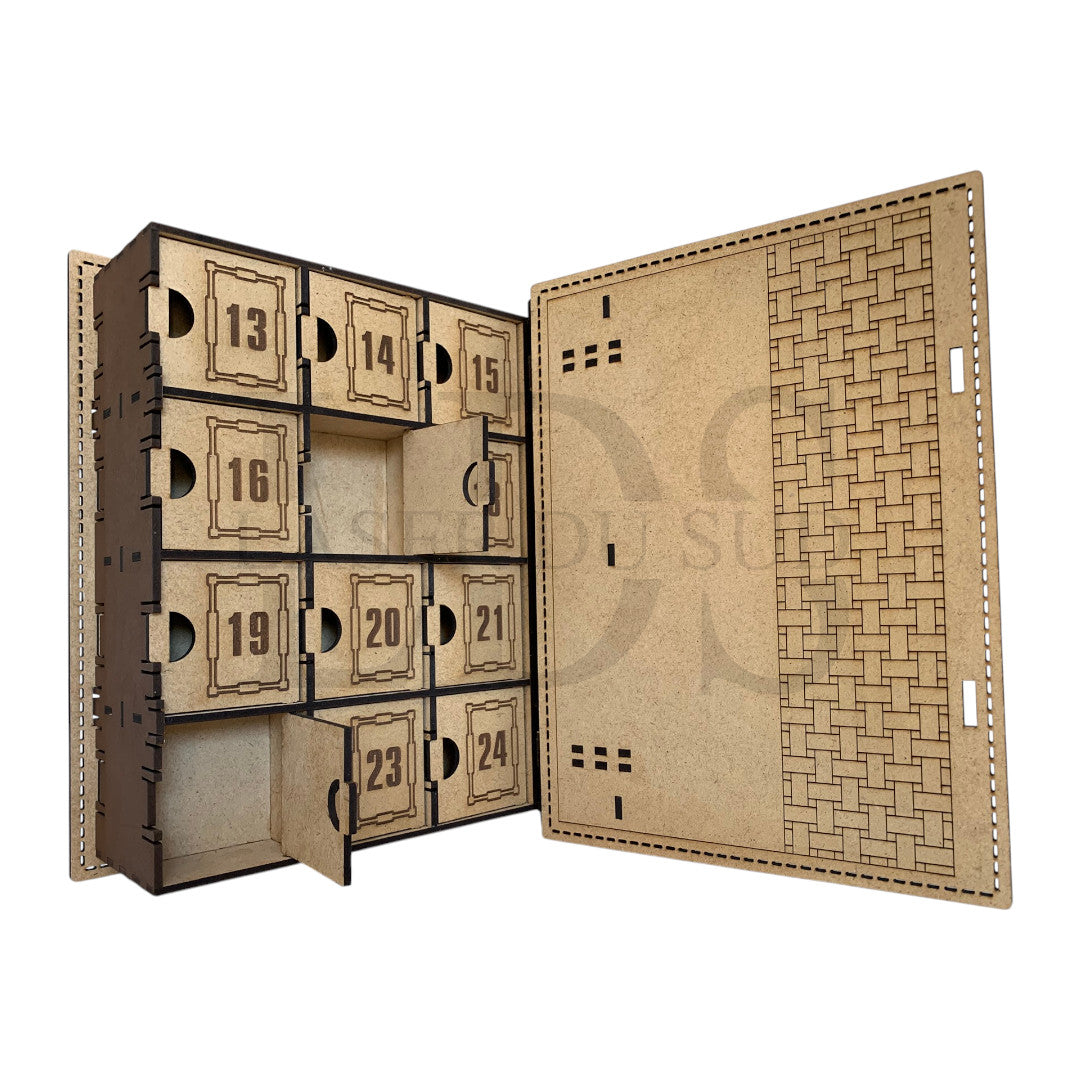 Calendrier de l’Avent en bois – Livre "Mon calendrier de l’Avent du Père Noël"