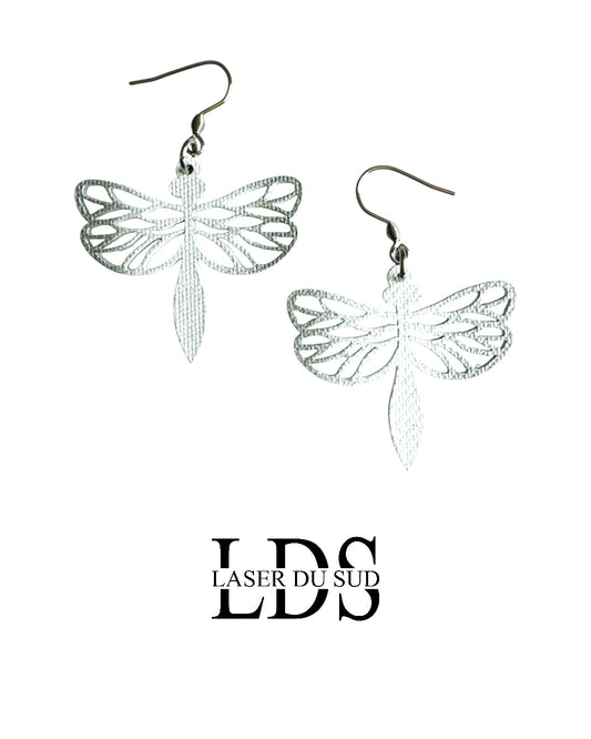Boucles d'oreilles en bois Dragonfly