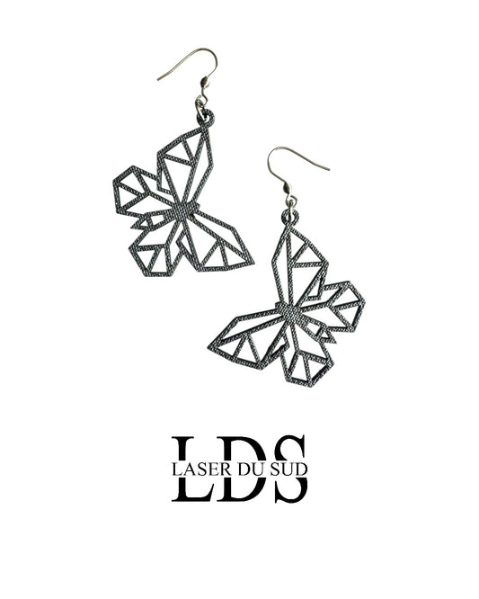 Boucles d'oreilles en bois Métamorphose