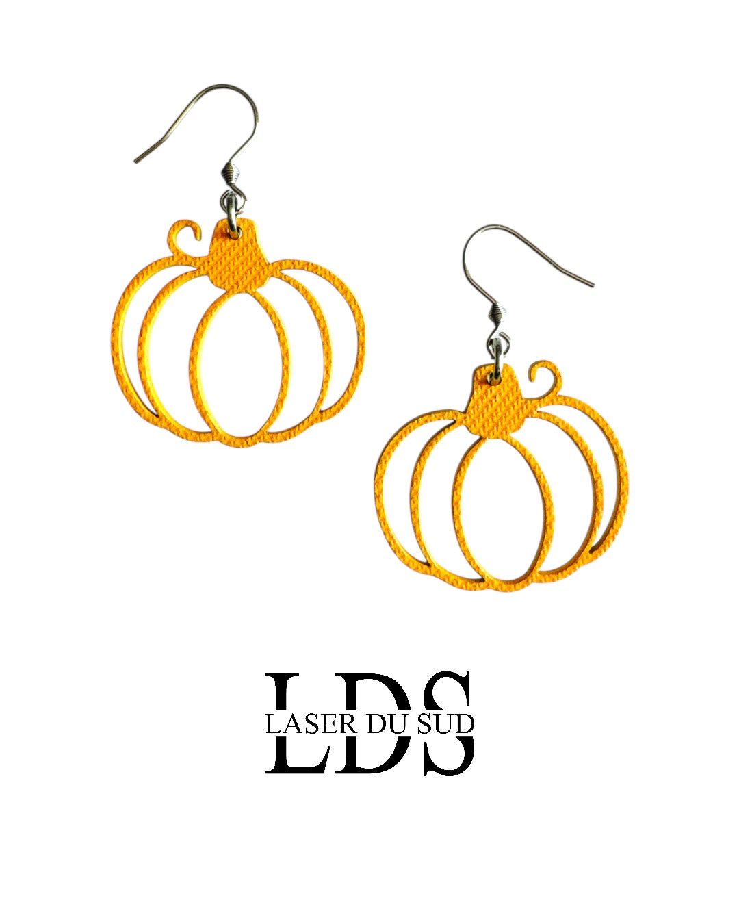 Boucles d'oreilles en bois Jack O´Lantern